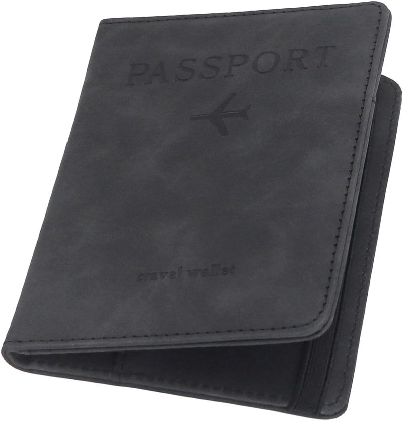 ILIYAH -Passport Cover-Passport Holder Travel Wallet-RFID-Blocking Passport Case Travel Accessories Card Holder Wallet Unisex Travel Gifts（Black） - Image 1